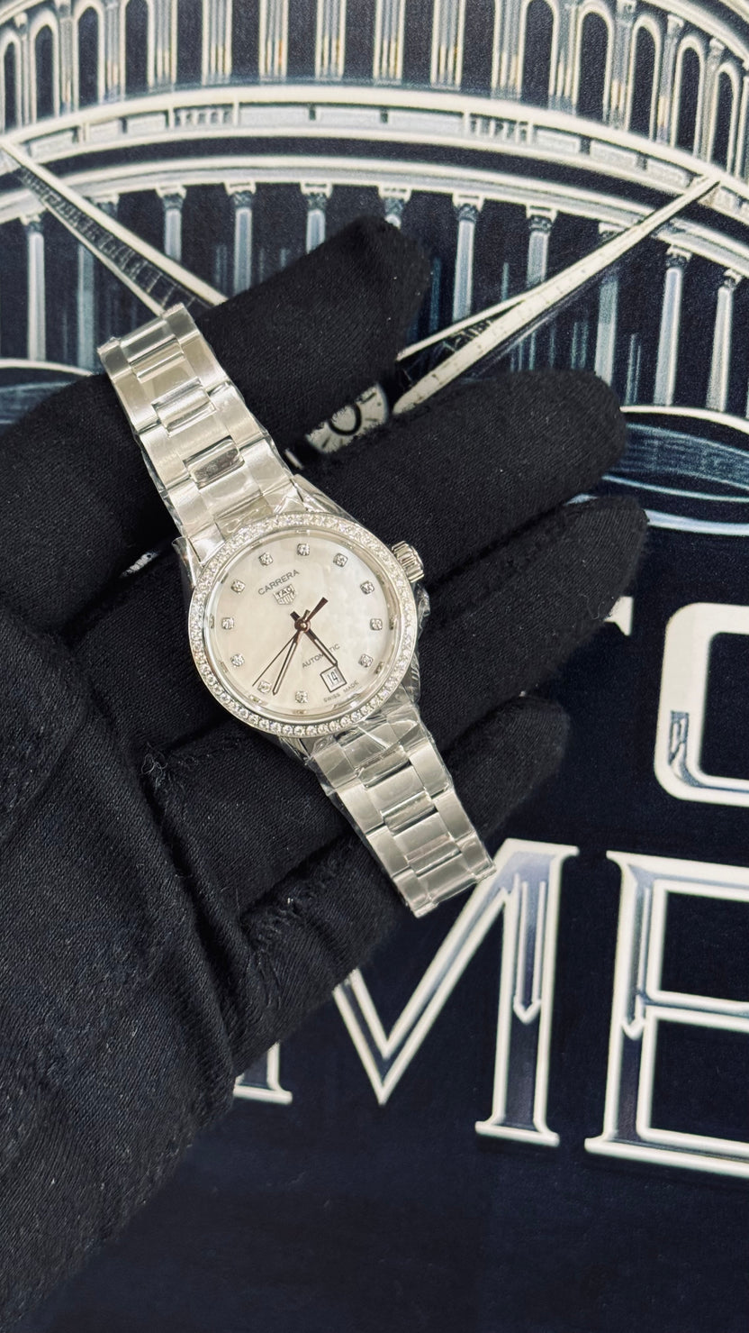 Tag Carrera Date MOP 29mm Diamonds