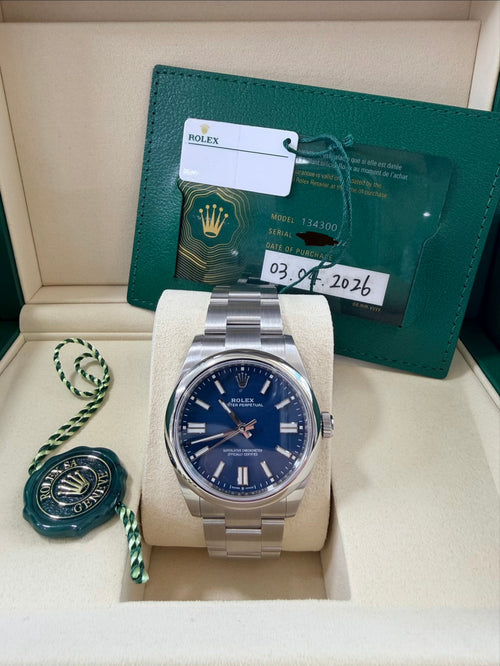 2026 Rolex Oyster Perpetual 41 Blue Dial 134300 – New | Full Set