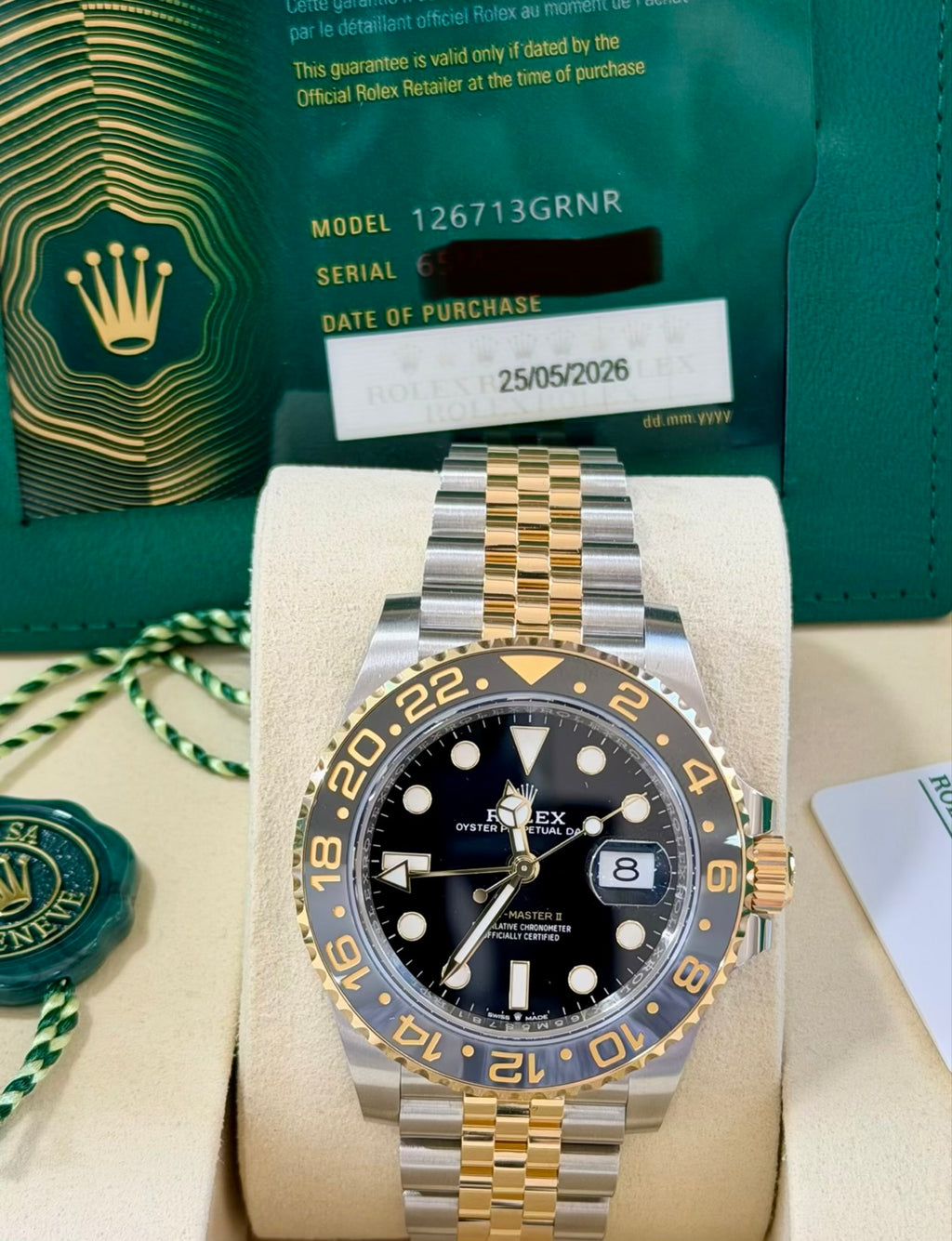 2026 Rolex GMT-Master II 126713GRNR "Zombie" Black Dial – New | Full Set