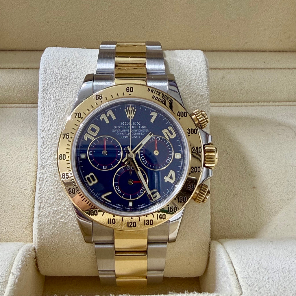 2016 Rolex Cosmograph Daytona 116523 Blue Dial – Mint | Box & Card