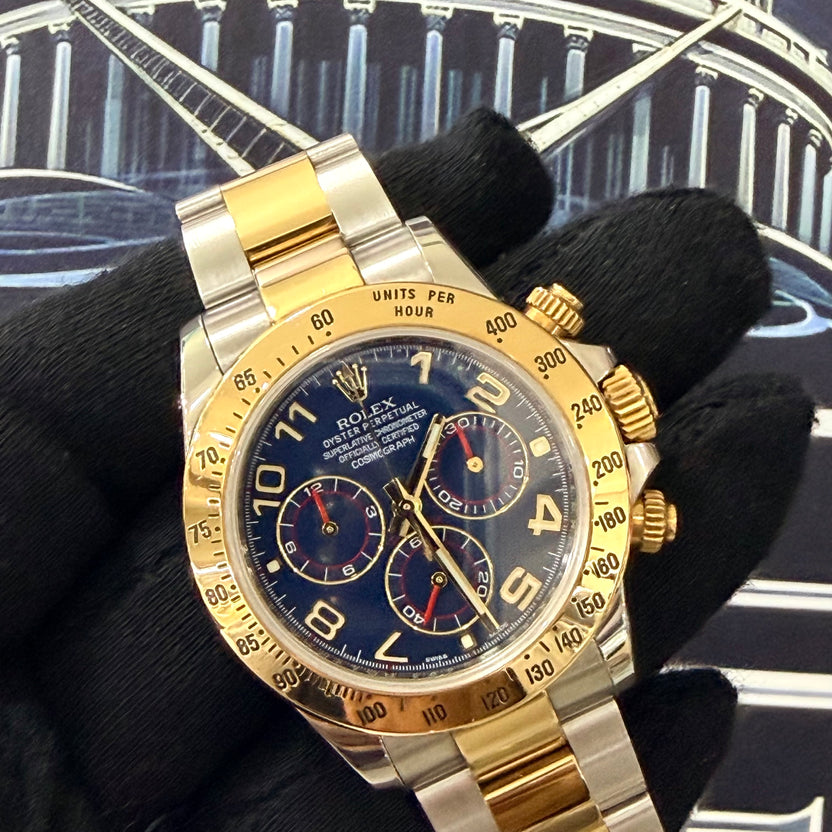 2016 Rolex Cosmograph Daytona 116523 Blue Dial – Mint | Box & Card